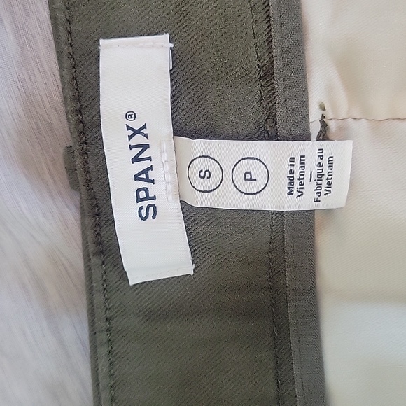 SPANX Olive Green Waistband Detail Trousers - Picture 6 of 6
